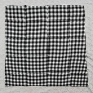 Lemlem Bandana Scarf for body or purse 22.5" Black and White Checkered Pattern